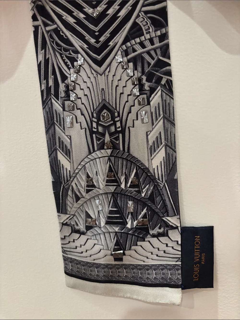 Louis Vuitton Reversible Black Monogram Silk Scarf